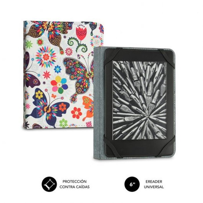 Subblim Clever Ebook Case 6 pulgadas Mariposas