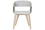 DKD Home Decor Silla Escandinava Gris 55x76.5x53 cm - Desmontable - Madera y Poliéster