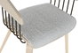 DKD Home Decor Silla Escandinava Gris 55x76.5x53 cm - Desmontable - Madera y Poliéster