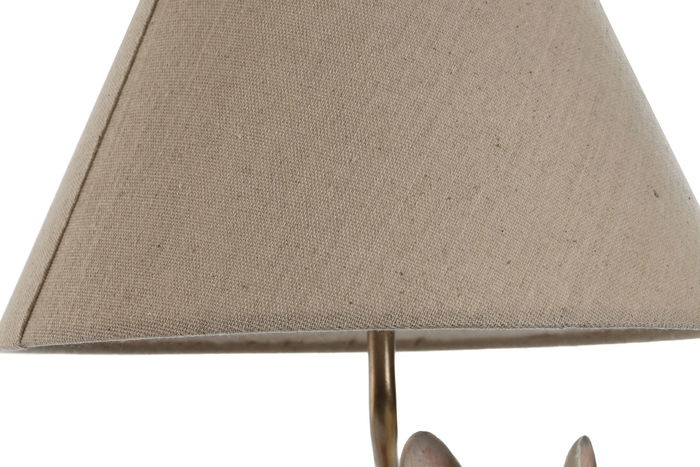 DKD Home Decor Lámpara Sobremesa Perro Blanco Rojo 26 x 46 x 26 cm Resina Metal