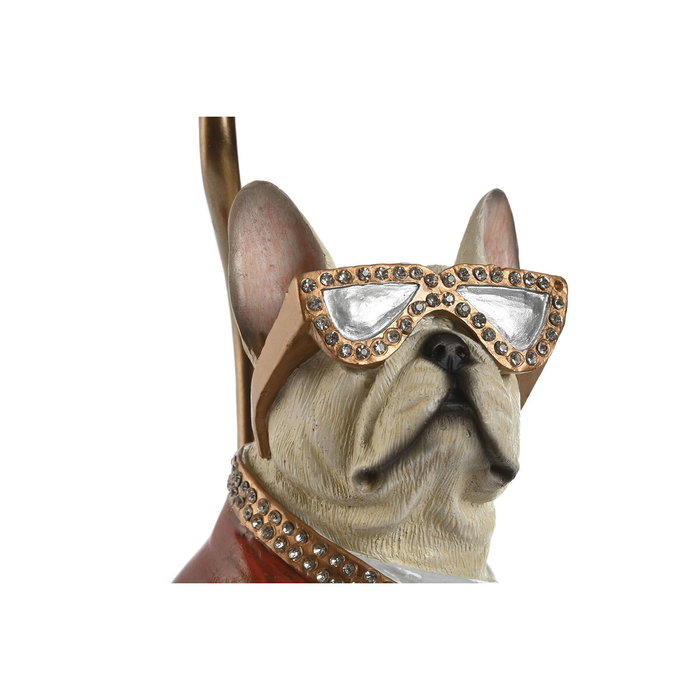 DKD Home Decor Lámpara de Sobremesa Perro en Resina y Metal Blanco y Rojo DKD Home Decor Lámpara de Sobremesa Perro en Resina y Metal Blanco y Rojo