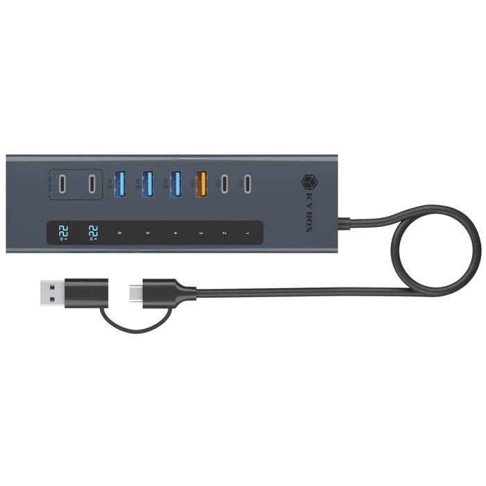 ICY BOX Hub 11-en-1 IB-HUB1742CR-C2PD con USB 3.2 Gen 2 y Lector de Tarjetas ICY BOX Hub 11-en-1 IB-HUB1742CR-C2PD con USB 3.2 Gen 2 y Lector de Tarjetas