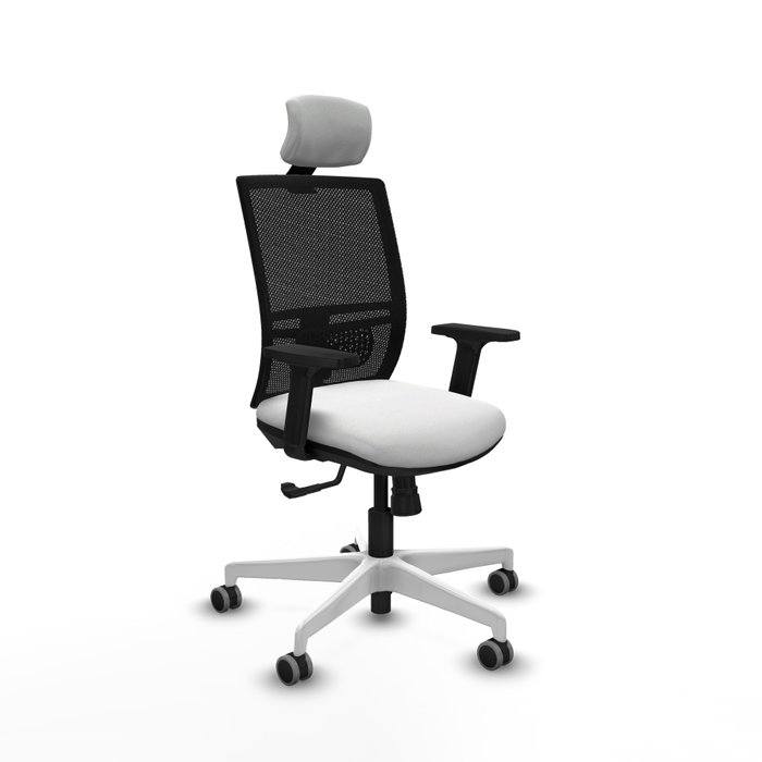PIQUERAS Y CRESPO Silla de oficina Yunquera con mecanismo Sincro, Blanco y Negro PIQUERAS Y CRESPO Silla de oficina Yunquera con mecanismo Sincro, Blanco y Negro