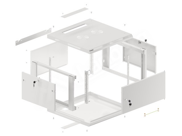Lanberg Armario Rack de Pared 19'' 6U 600x600 mm Gris