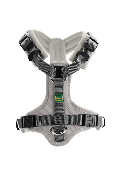 Hunter Maldon Up S-M Arnés para Perro Gris Claro Cuello: 46-82 cm Ajustable Acolchado Reflectante