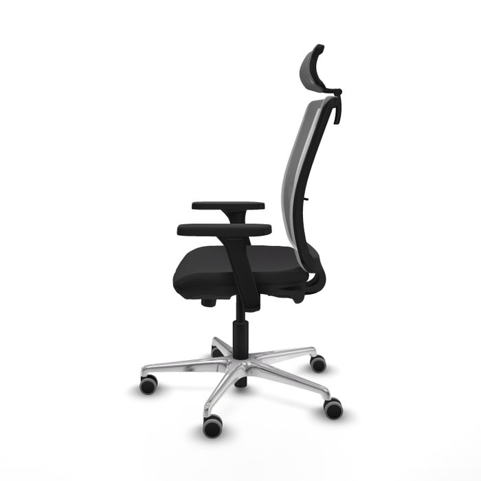 PIQUERAS Y CRESPO Silla de oficina Haches Negro/Gris con Mecanismo Sincro/Traslack PIQUERAS Y CRESPO Silla de oficina Haches Negro/Gris con Mecanismo Sincro/Traslack