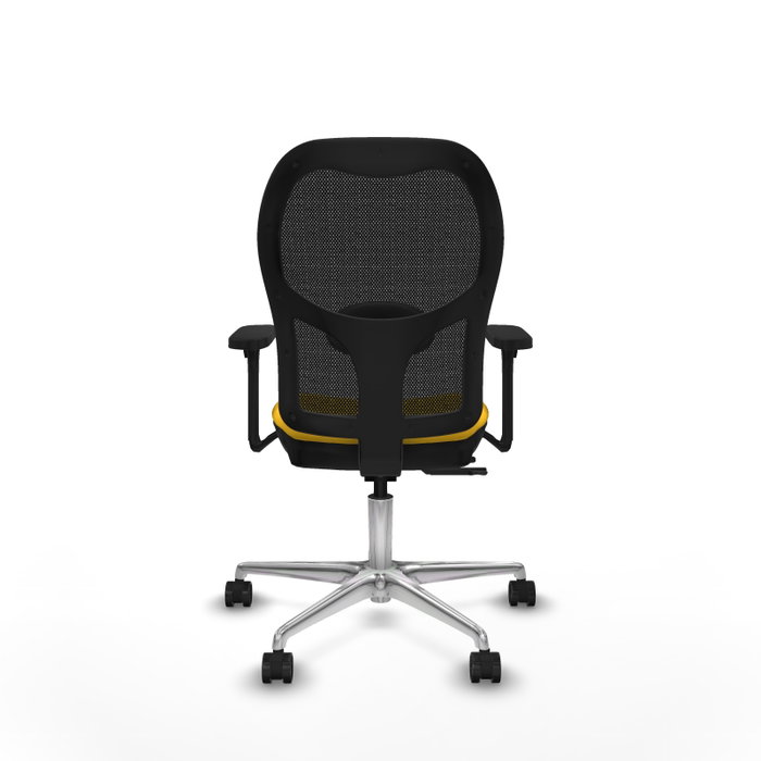 PIQUERAS Y CRESPO Silla de oficina Jorquera con mecanismo Sincro/Traslack Amarillo y Negro