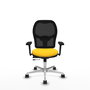 PIQUERAS Y CRESPO Silla de oficina Jorquera con mecanismo Sincro/Traslack Amarillo y Negro