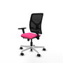 PIQUERAS Y CRESPO Silla de oficina Motilla con mecanismo Sincro/Traslack, Rosa y Negro