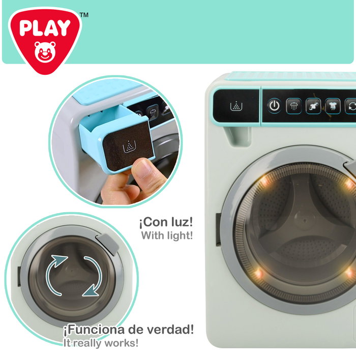 PLAY Lavadora de juguete con luz y sonido