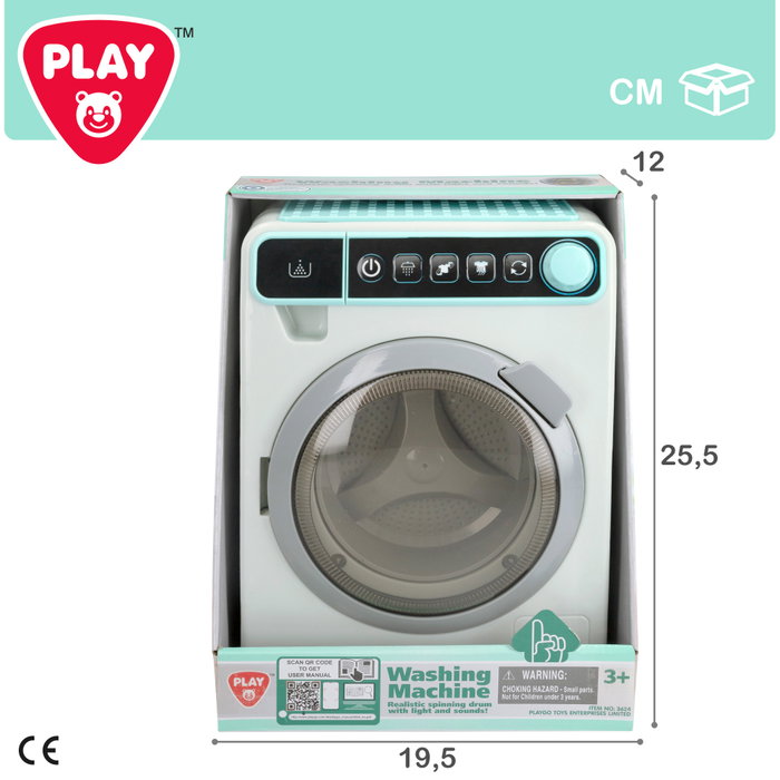 PLAY Lavadora de juguete con luz y sonido