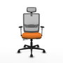 PIQUERAS Y CRESPO Silla de oficina Haches Naranja y Gris