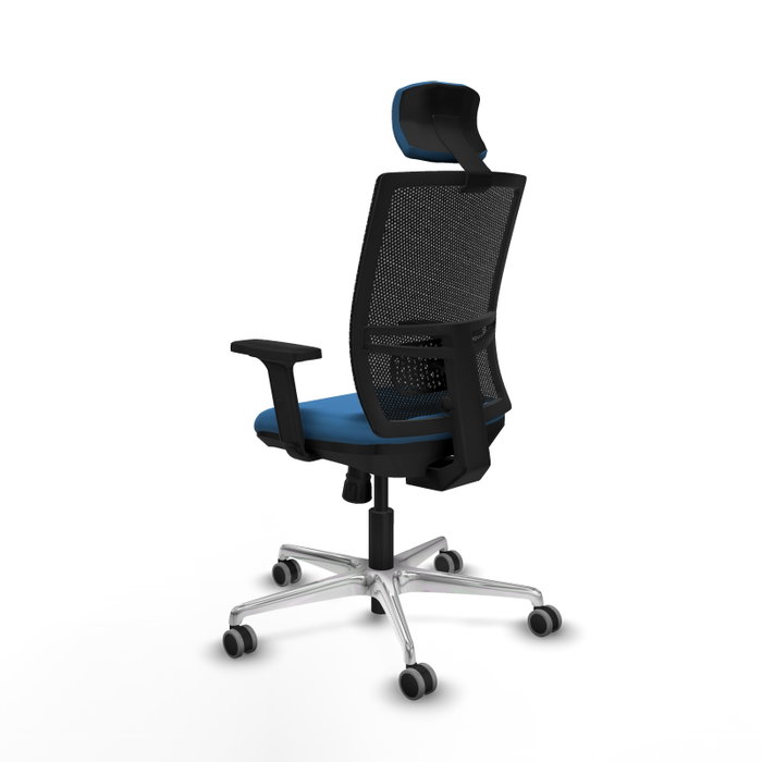 PIQUERAS Y CRESPO Silla de oficina Yunquera con mecanismo Sincro, Azul claro y Negro PIQUERAS Y CRESPO Silla de oficina Yunquera con mecanismo Sincro, Azul claro y Negro