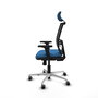 PIQUERAS Y CRESPO Silla de oficina Yunquera con mecanismo Sincro, Azul claro y Negro