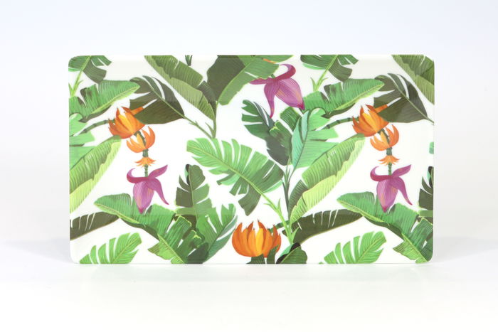 Alfares Bandeja Melamina con Brillo 25 x 15 cm para Frutas, Bananera, Hogar y Cocina, Color Surtido (12 Unidades)