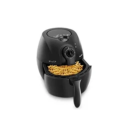 PALSON Pegasus 30646 Freidora de Aire sin Aceite, 1500W, Color Negro, Temporizador 30 Min, Bandeja con Separador, Hasta 80% Menos Grasa
