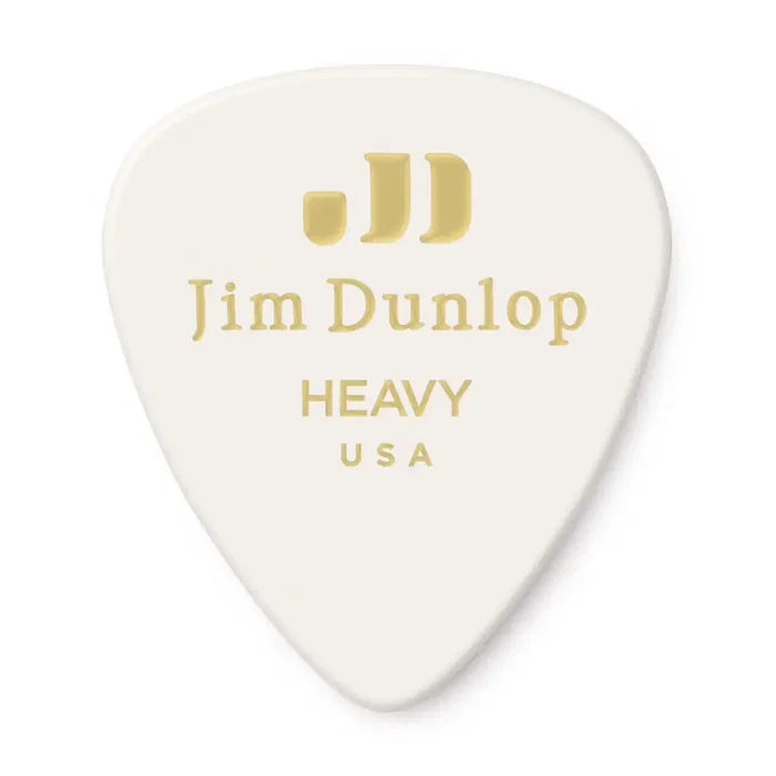 Dunlop 72 Púas Genuine Celluloid Classic Blanca - Heavy