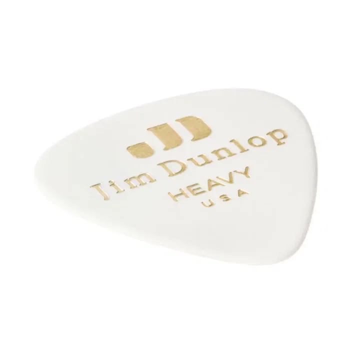 Dunlop 72 Púas Genuine Celluloid Classic Blanca - Heavy