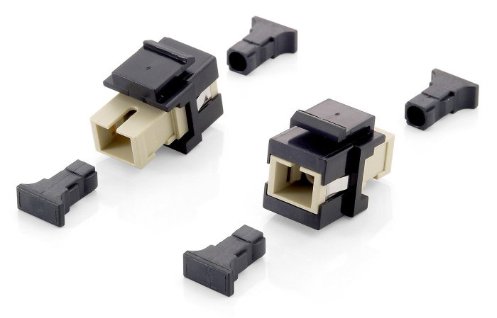 EQUIP Adaptador de fibra óptica Keystone SC simplex 8er S 125572