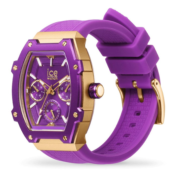 Ice Reloj 023289 con correa morada y caja dorada