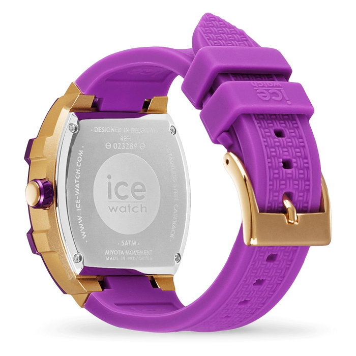 Ice Reloj 023289 con correa morada y caja dorada