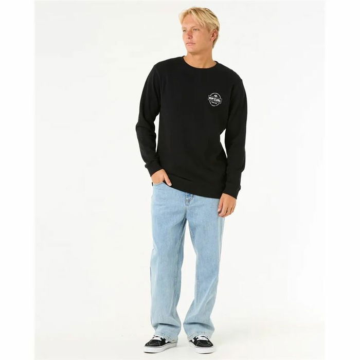 Sudadera sin Capucha Hombre Rip Curl Stapler Crew Negro L