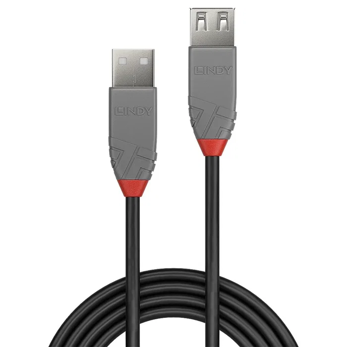 Lindy Cable de extensión USB 2.0 Tipo A de 0,2 m Anthra Line