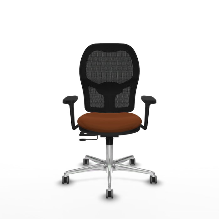 PIQUERAS Y CRESPO Silla de oficina Jorquera con mecanismo Sincro/Traslack, Marrón y Negro