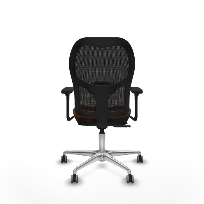 PIQUERAS Y CRESPO Silla de oficina Jorquera con mecanismo Sincro/Traslack, Marrón y Negro