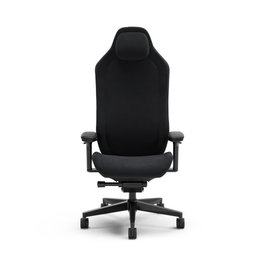 Fractal Design FD-CH-HRE1A-01 Silla Gaming PC con Asiento Acolchado, Respaldo de Malla Ajustable y Reposabrazos 4D - Negro