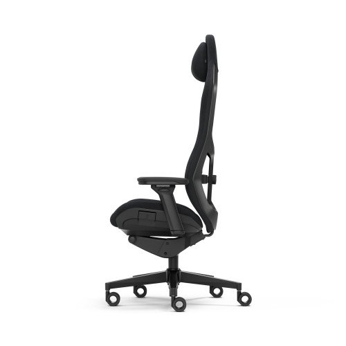 Fractal Design FD-CH-HRE1A-01 Silla Gaming PC con Asiento Acolchado, Respaldo de Malla Ajustable y Reposabrazos 4D - Negro