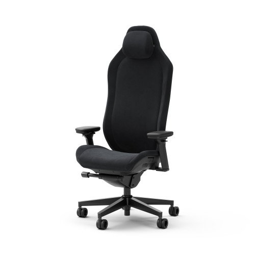 Fractal Design FD-CH-HRE1A-01 Silla Gaming PC con Asiento Acolchado, Respaldo de Malla Ajustable y Reposabrazos 4D - Negro