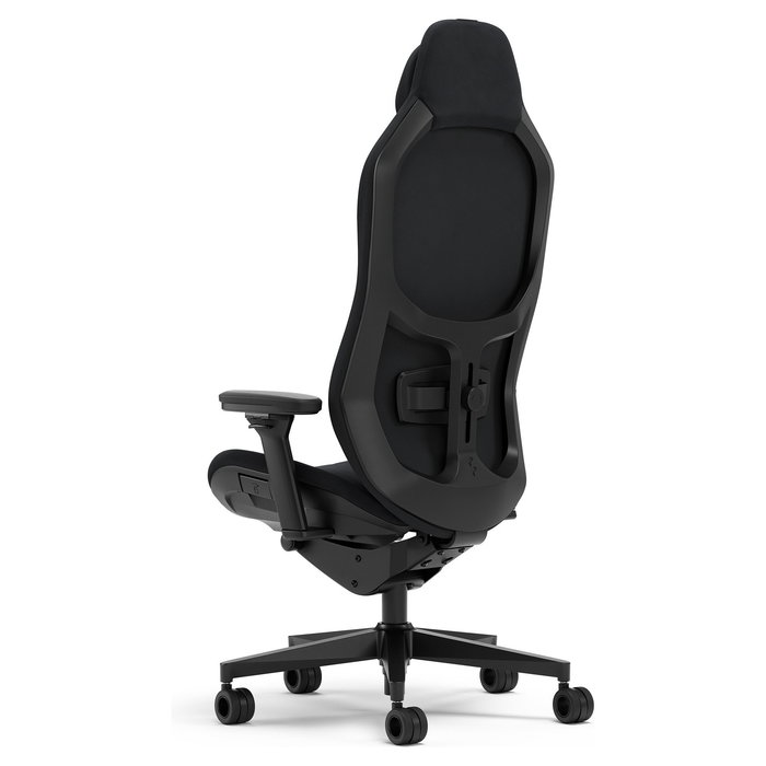 Fractal Design Silla Gaming FD-CH-RE1A-01 Alcantara Dark, Asiento y Respaldo Acolchado Malla, Ajuste 4D, Reposacabezas, Inclinación 130°, Negro, hasta 125kg
