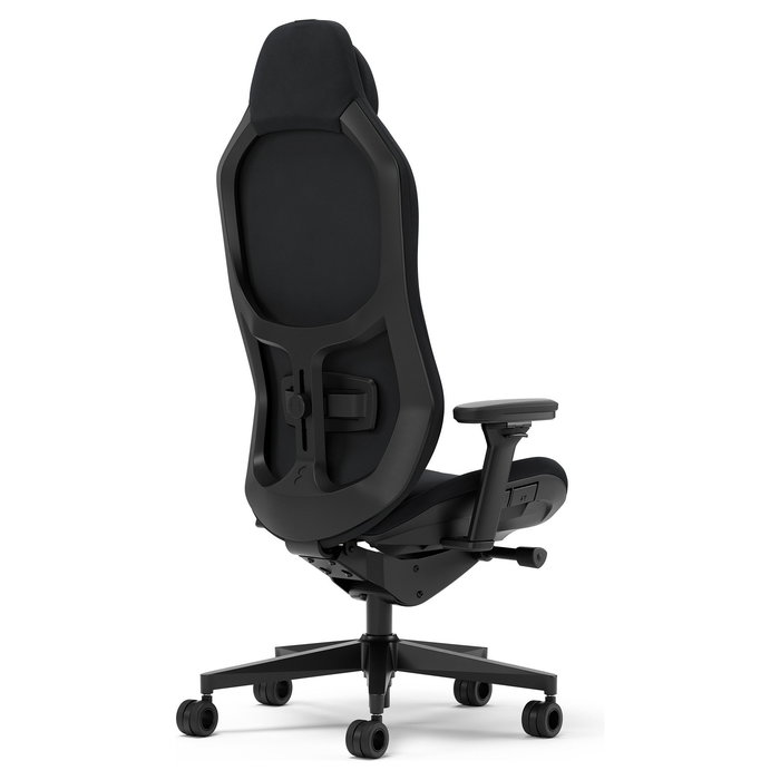 Fractal Design Silla Gaming FD-CH-RE1A-01 Alcantara Dark, Asiento y Respaldo Acolchado Malla, Ajuste 4D, Reposacabezas, Inclinación 130°, Negro, hasta 125kg