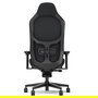 Fractal Design Silla Gaming FD-CH-RE1A-01 Alcantara Dark, Asiento y Respaldo Acolchado Malla, Ajuste 4D, Reposacabezas, Inclinación 130°, Negro, hasta 125kg