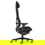 Fractal Design Silla Gaming FD-CH-RE1A-01 Alcantara Dark, Asiento y Respaldo Acolchado Malla, Ajuste 4D, Reposacabezas, Inclinación 130°, Negro, hasta 125kg