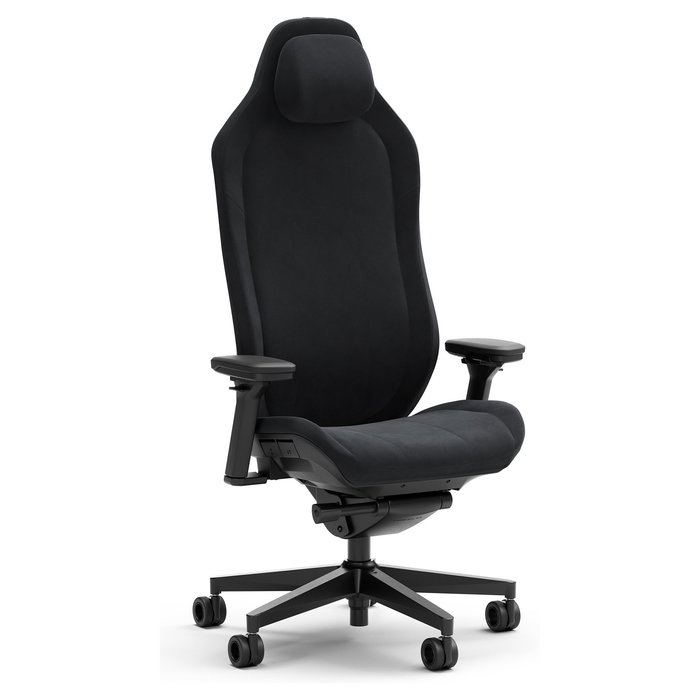 Fractal Design Silla Gaming FD-CH-RE1A-01 Alcantara Dark, Asiento y Respaldo Acolchado Malla, Ajuste 4D, Reposacabezas, Inclinación 130°, Negro, hasta 125kg