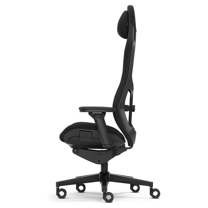 Fractal Design Silla Gaming FD-CH-RE1A-01 Alcantara Dark, Asiento y Respaldo Acolchado Malla, Ajuste 4D, Reposacabezas, Inclinación 130°, Negro, hasta 125kg