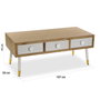 Mesa de TV Dune Versa 3 cajones, 50x43x107 cm, madera MDF y pino