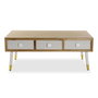 Mesa de TV Dune Versa 3 cajones, 50x43x107 cm, madera MDF y pino
