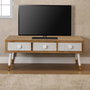 Mesa de TV Dune Versa 3 cajones, 50x43x107 cm, madera MDF y pino