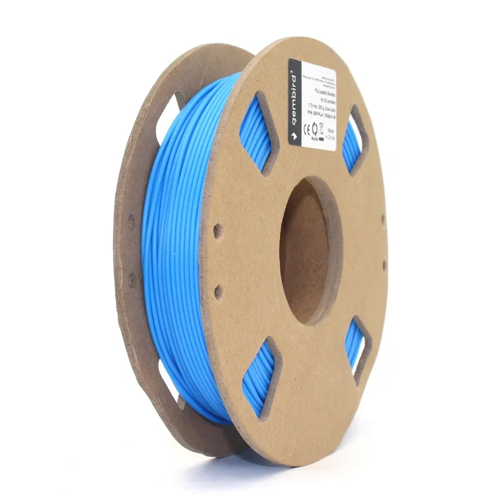 Gembird Filamento 3D PLA 1,75mm 330g Azul para Impresora 3D, Material de Impresión Ácido Poliláctico, 3DP-PLA1.75GE:01:B