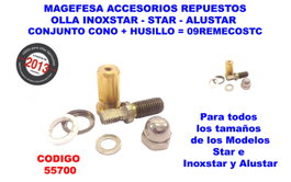MAGEFESA Conjunto de Cono y Husillo para Olla Star e Inoxstar en Acero Inoxidable