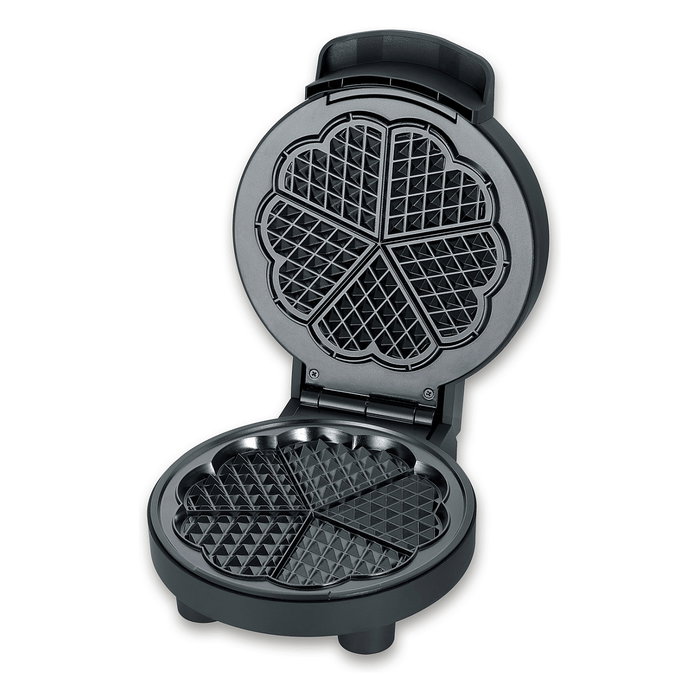 Severin WA 2116 Gofrera individual forma de corazón negra