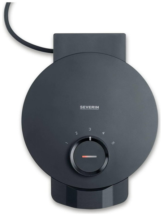 Severin WA 2116 Gofrera individual forma de corazón negra