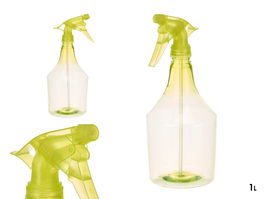 Berilo Botella Spray 1L Plástico PET Transparente/Amarillo 100 ml 12 cm x 25.5 cm x 10 cm (Set de 24)