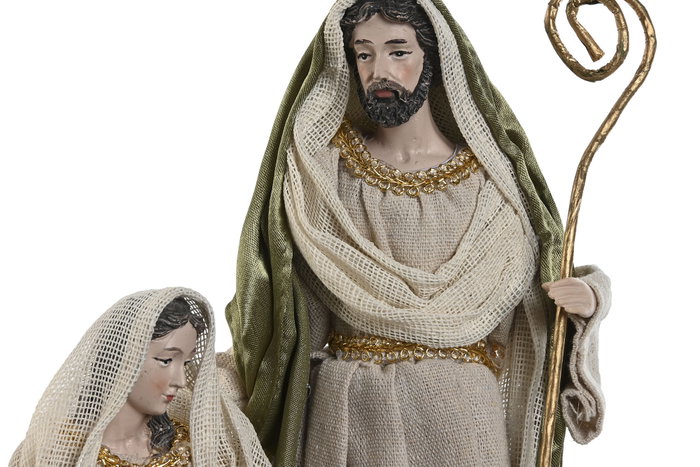 DKD Home Decor Nacimiento Poliéster Beige y Verde DKD Home Decor Nacimiento Poliéster Beige y Verde