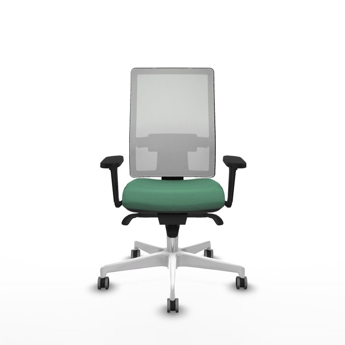 PIQUERAS Y CRESPO Silla de oficina Horna con mecanismo Sincro, Verde esmeralda y Blanco PIQUERAS Y CRESPO Silla de oficina Horna con mecanismo Sincro, Verde esmeralda y Blanco
