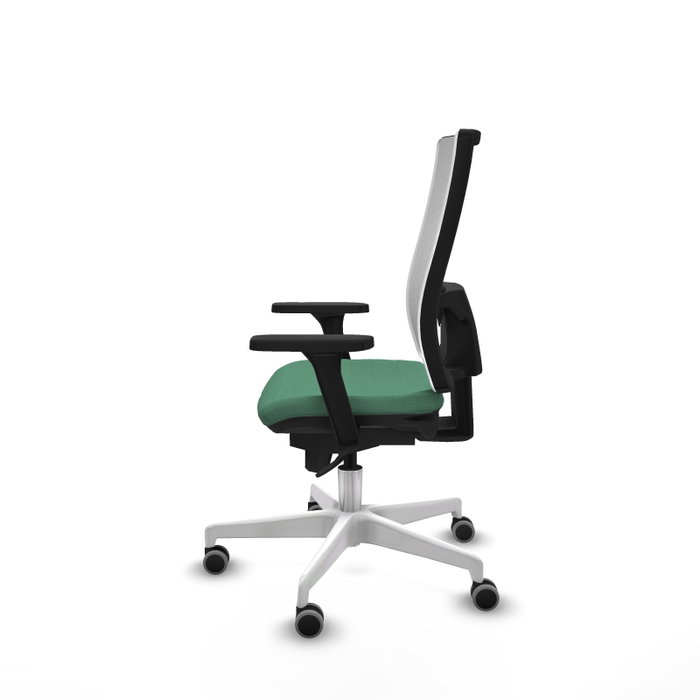 PIQUERAS Y CRESPO Silla de oficina Horna con mecanismo Sincro, Verde esmeralda y Blanco PIQUERAS Y CRESPO Silla de oficina Horna con mecanismo Sincro, Verde esmeralda y Blanco