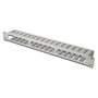 Digitus Panel de cableado 1U Gris para armario de 483 mm (19") con aberturas extraíbles